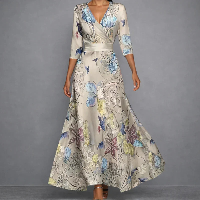KLEURRIJKE MAXI-JURK VOOR VROUWEN