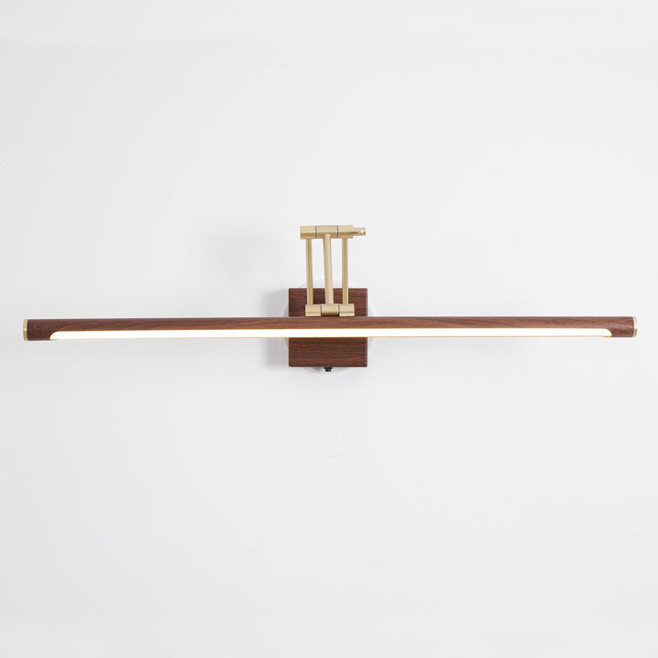 Walnut Color Linear Adjustable Wall Light