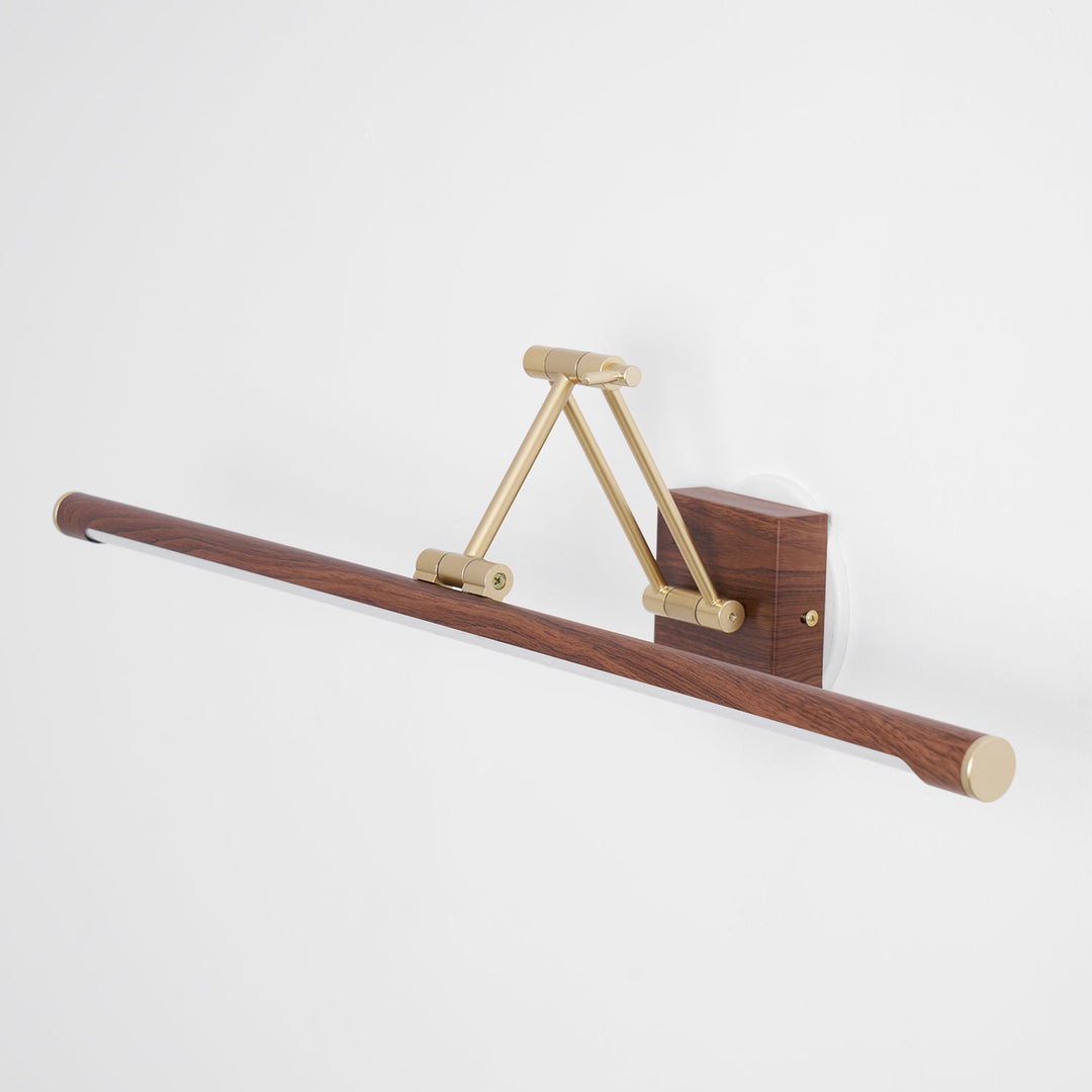 Walnut Color Linear Adjustable Wall Light