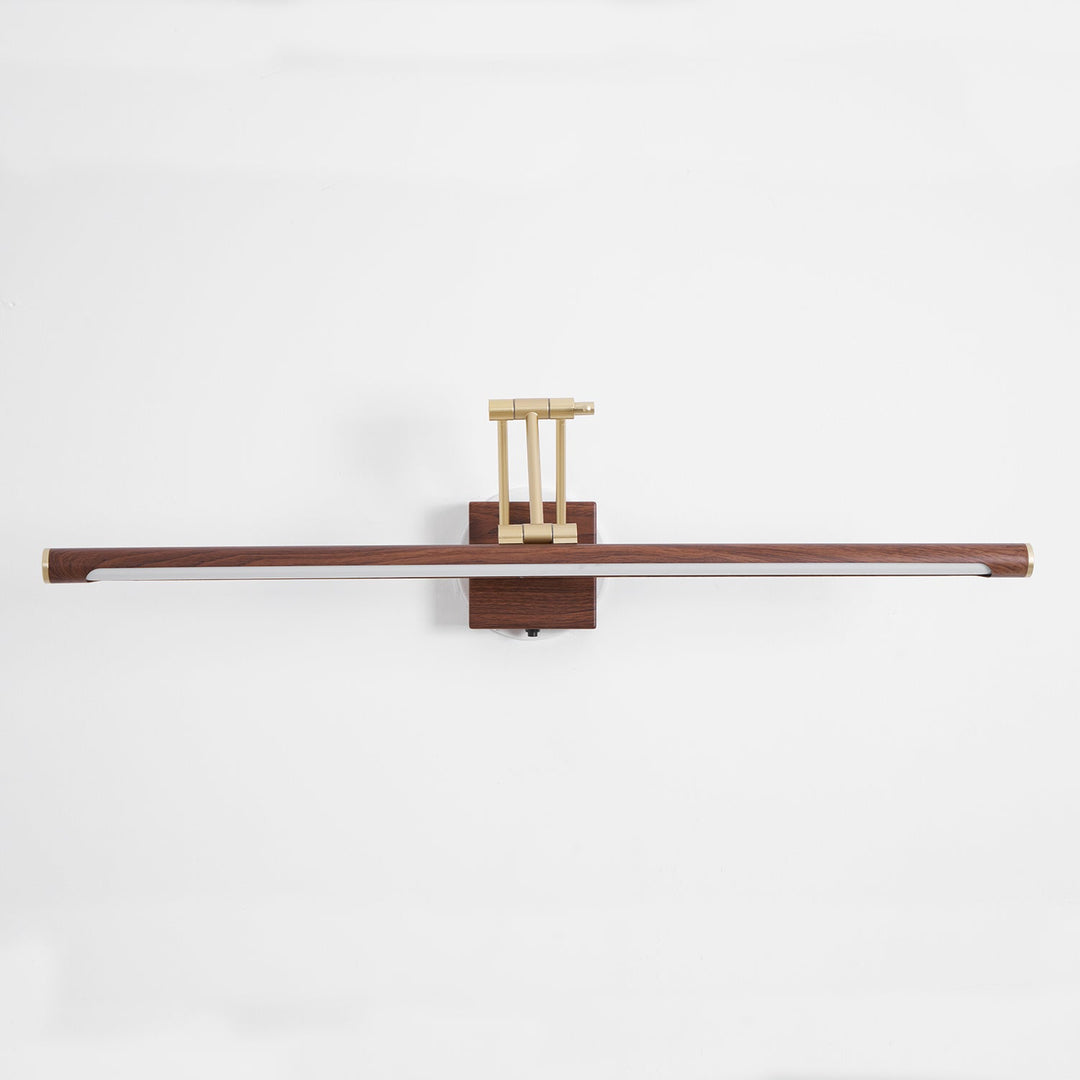 Walnut Color Linear Adjustable Wall Light