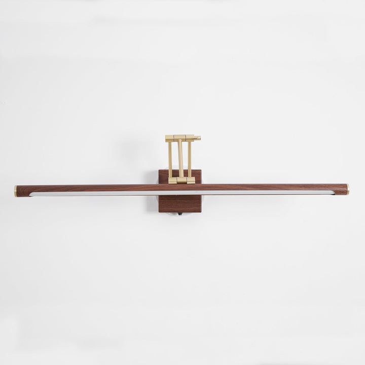Walnut Color Linear Adjustable Wall Light