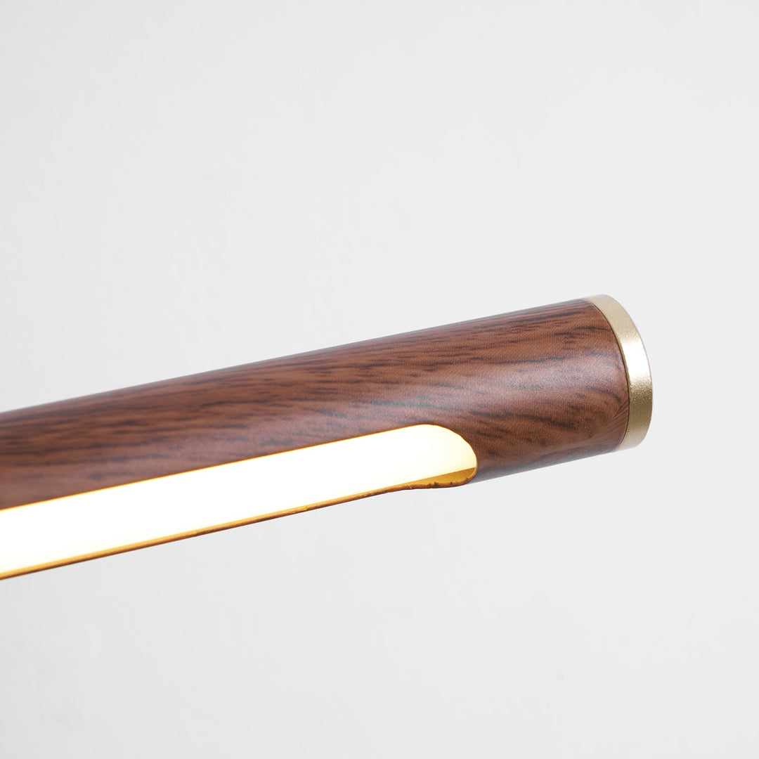 Walnut Color Linear Adjustable Wall Light