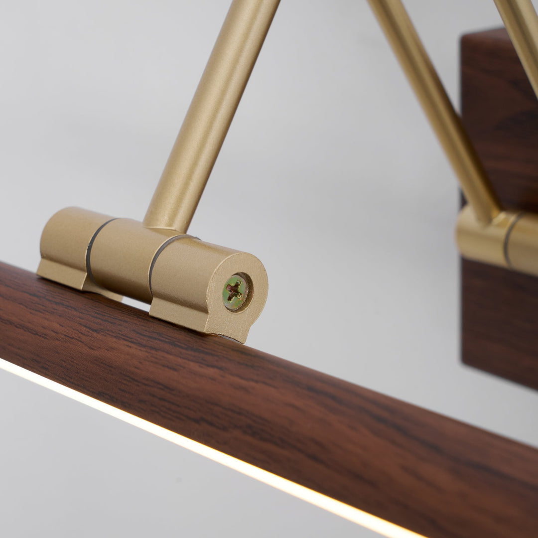 Walnut Color Linear Adjustable Wall Light
