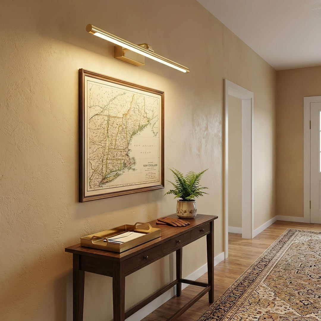 Walnut Color Linear LED Wall Light