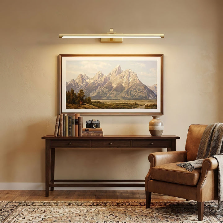 Walnut Color Linear LED Wall Light
