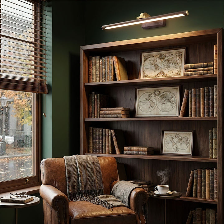 Walnut Color Linear LED Wall Light
