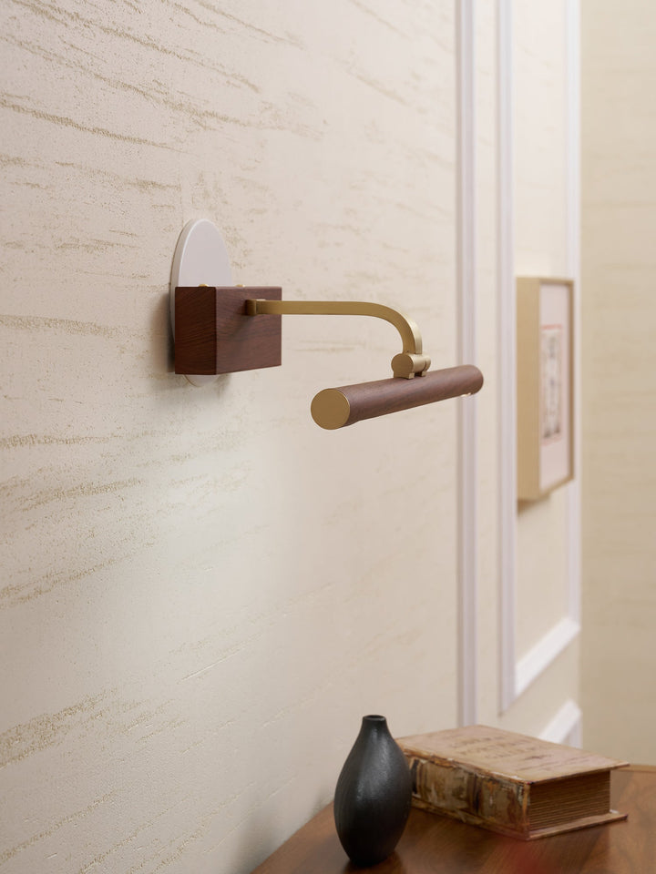Walnut Color Linear LED Wall Light