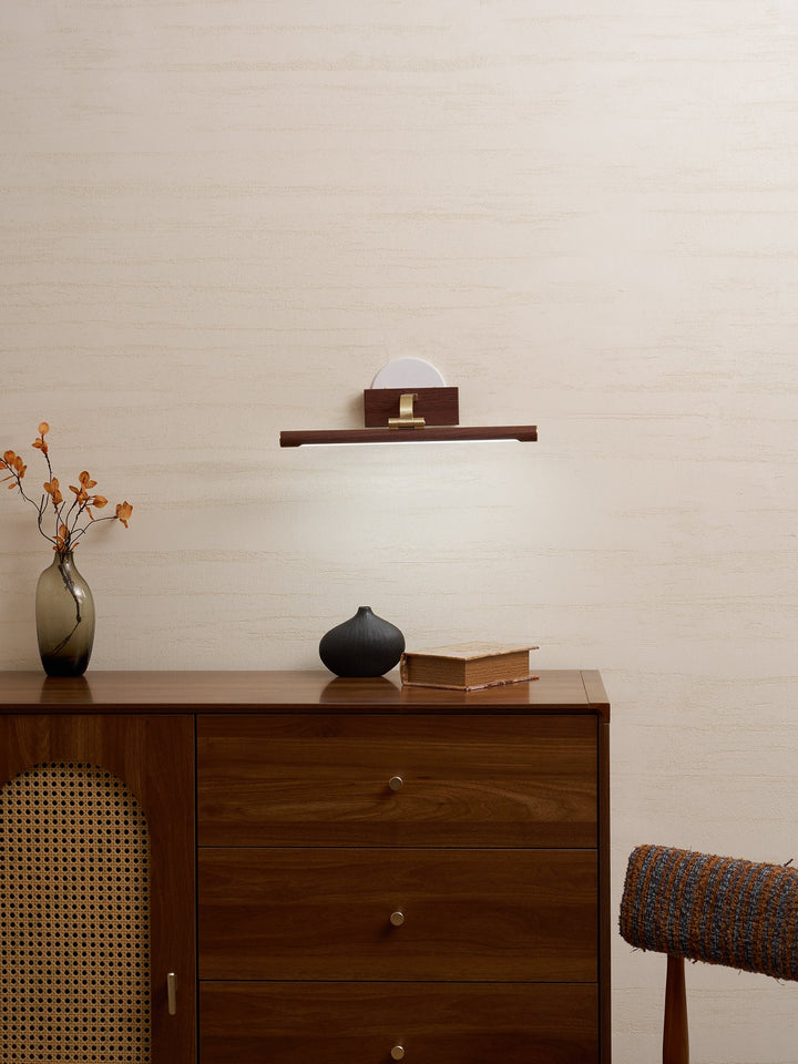 Walnut Color Linear LED Wall Light