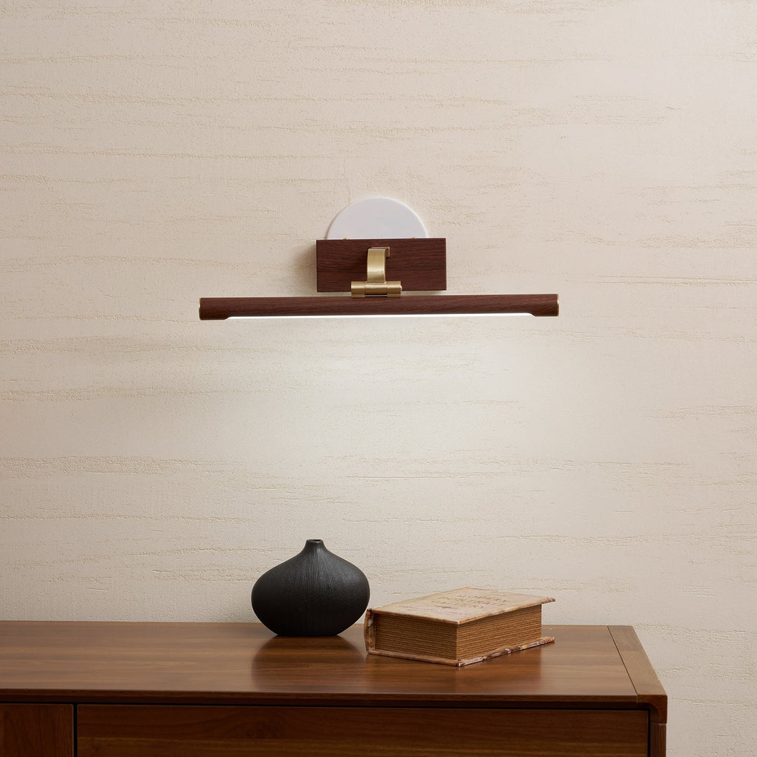 Walnut Color Linear LED Wall Light