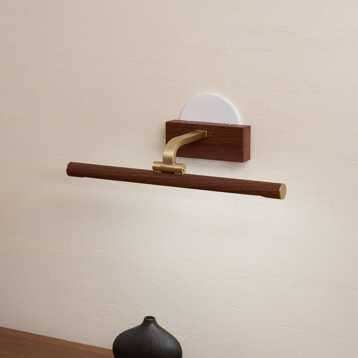 Walnut Color Linear LED Wall Light