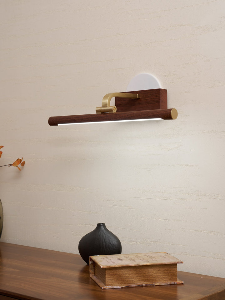 Walnut Color Linear LED Wall Light