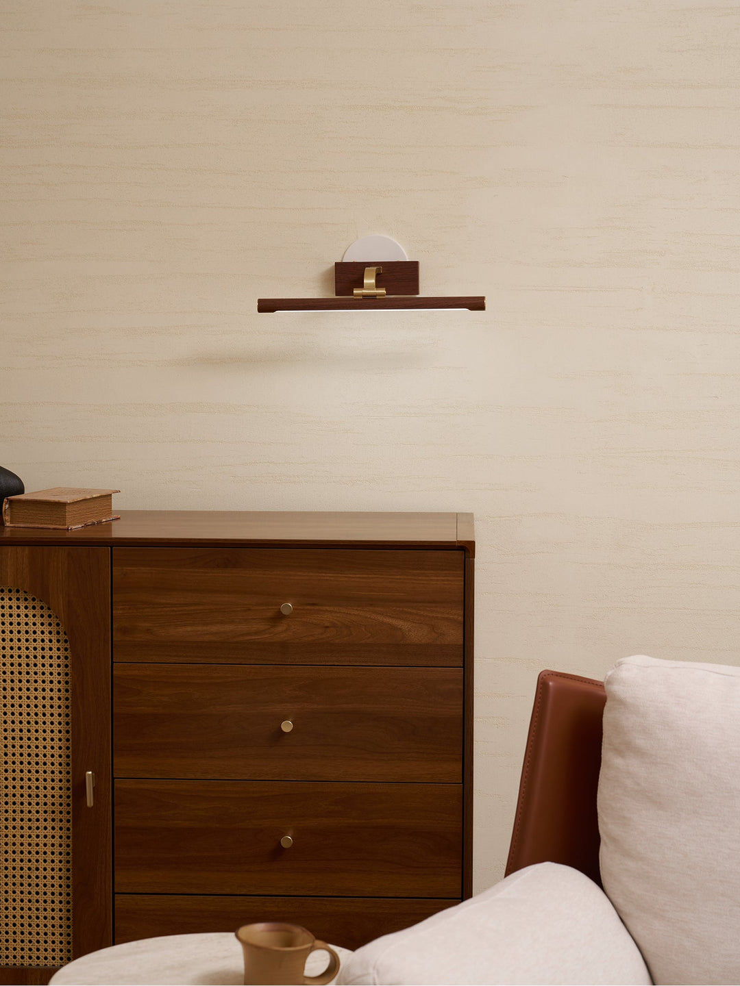 Walnut Color Linear LED Wall Light