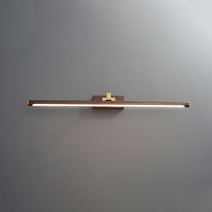 Walnut Color Linear LED Wall Light