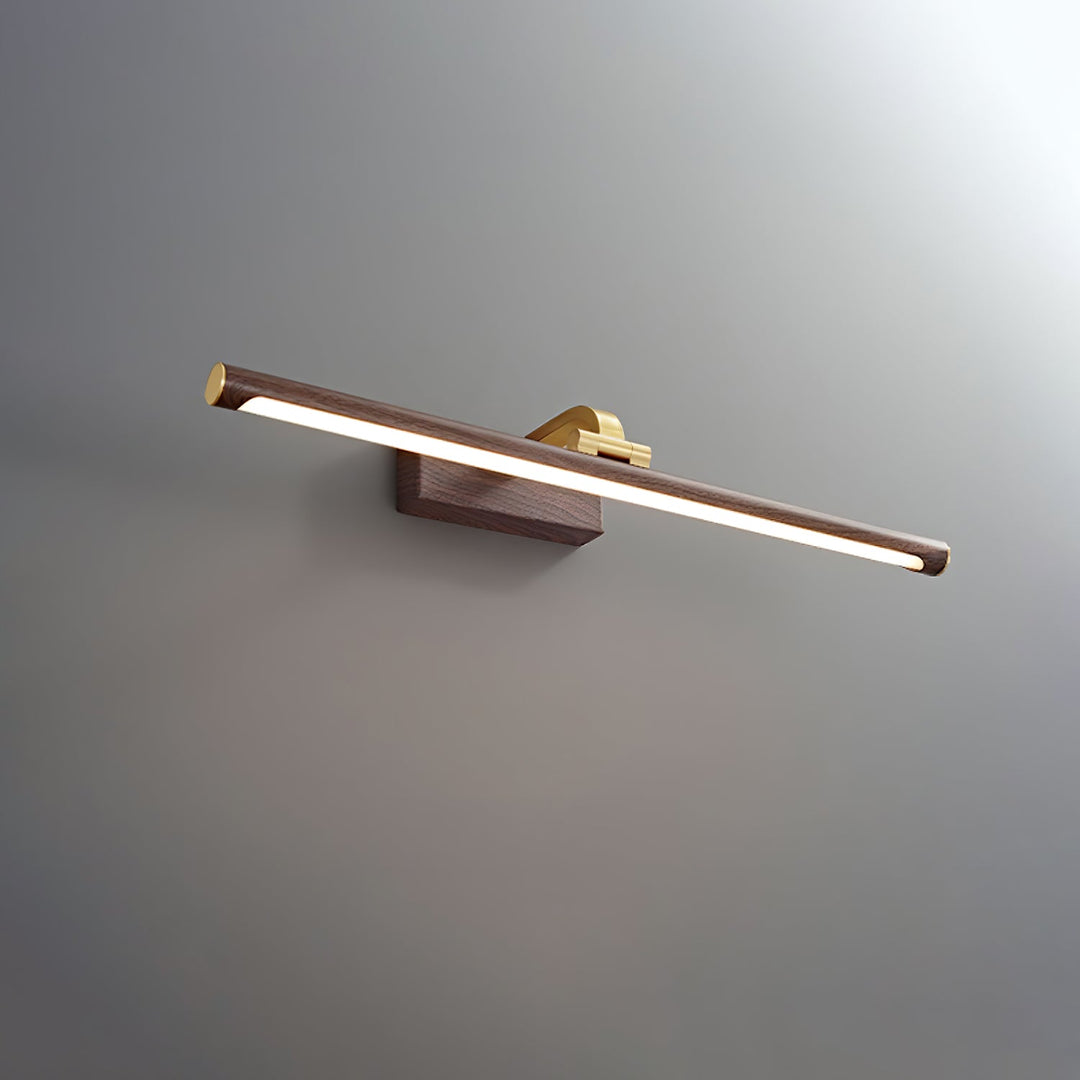 Walnut Color Linear LED Wall Light