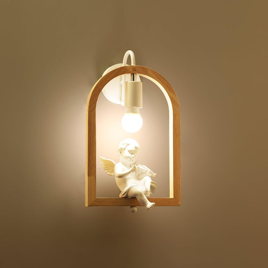 Wood Bird Resin Wall Light