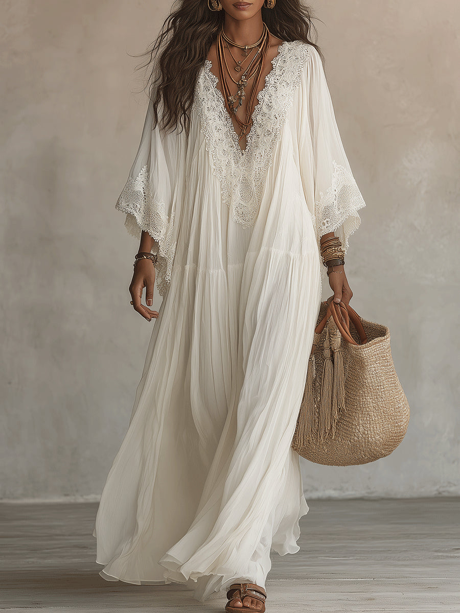 ELEGANTE MAXI JURK VAN KANT VOOR VROUWEN