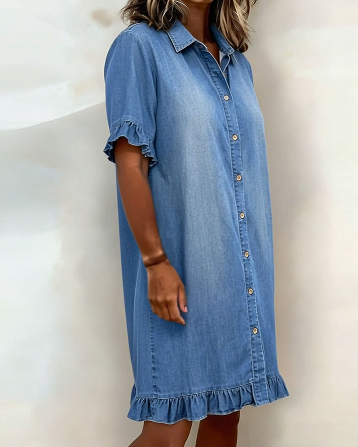 MODERNE DENIM MIDIJURK VOOR VROUWEN