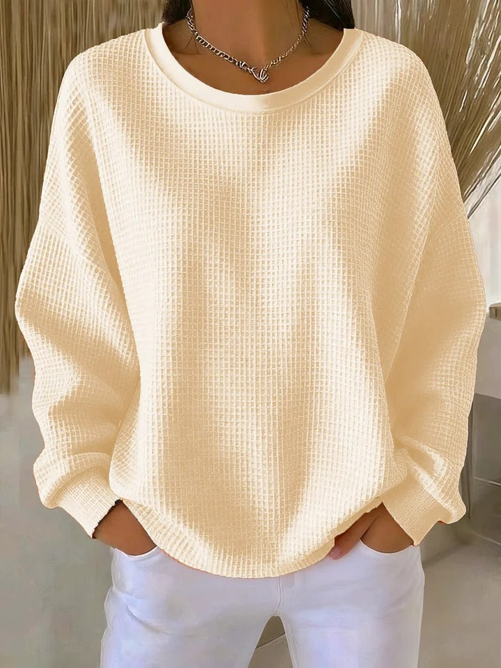 OVERSIZED WAFFELGEBREIDE TRUI VOOR VROUWEN