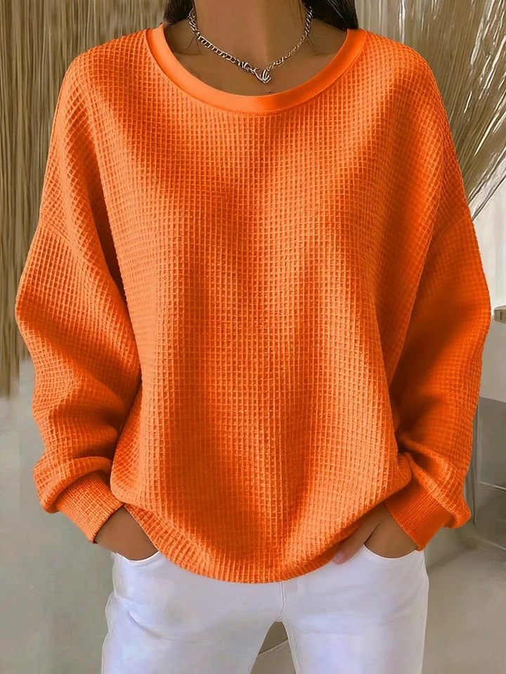 OVERSIZED WAFFELGEBREIDE TRUI VOOR VROUWEN