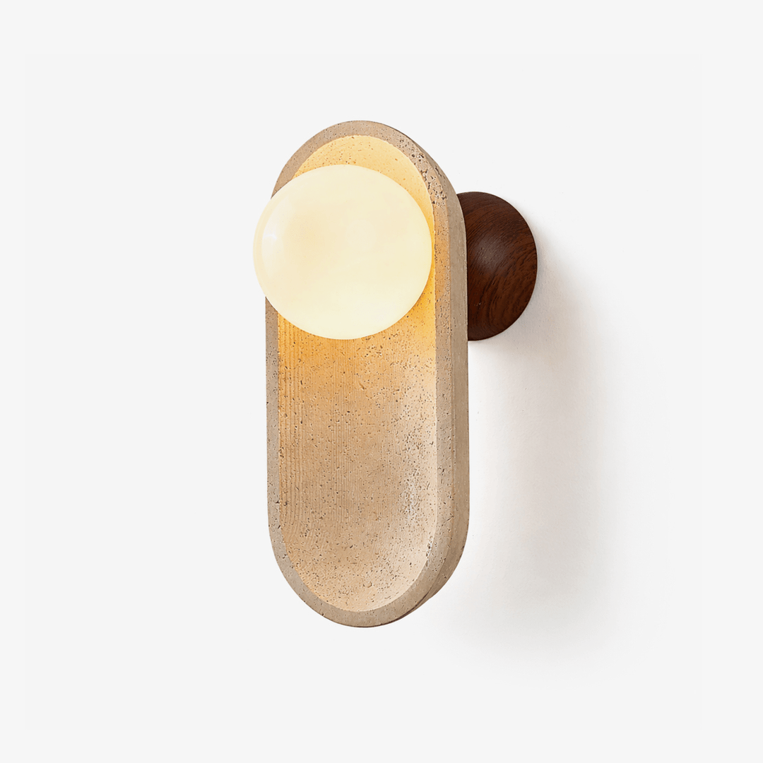 Tavian Arch Travertine Wall Lamp