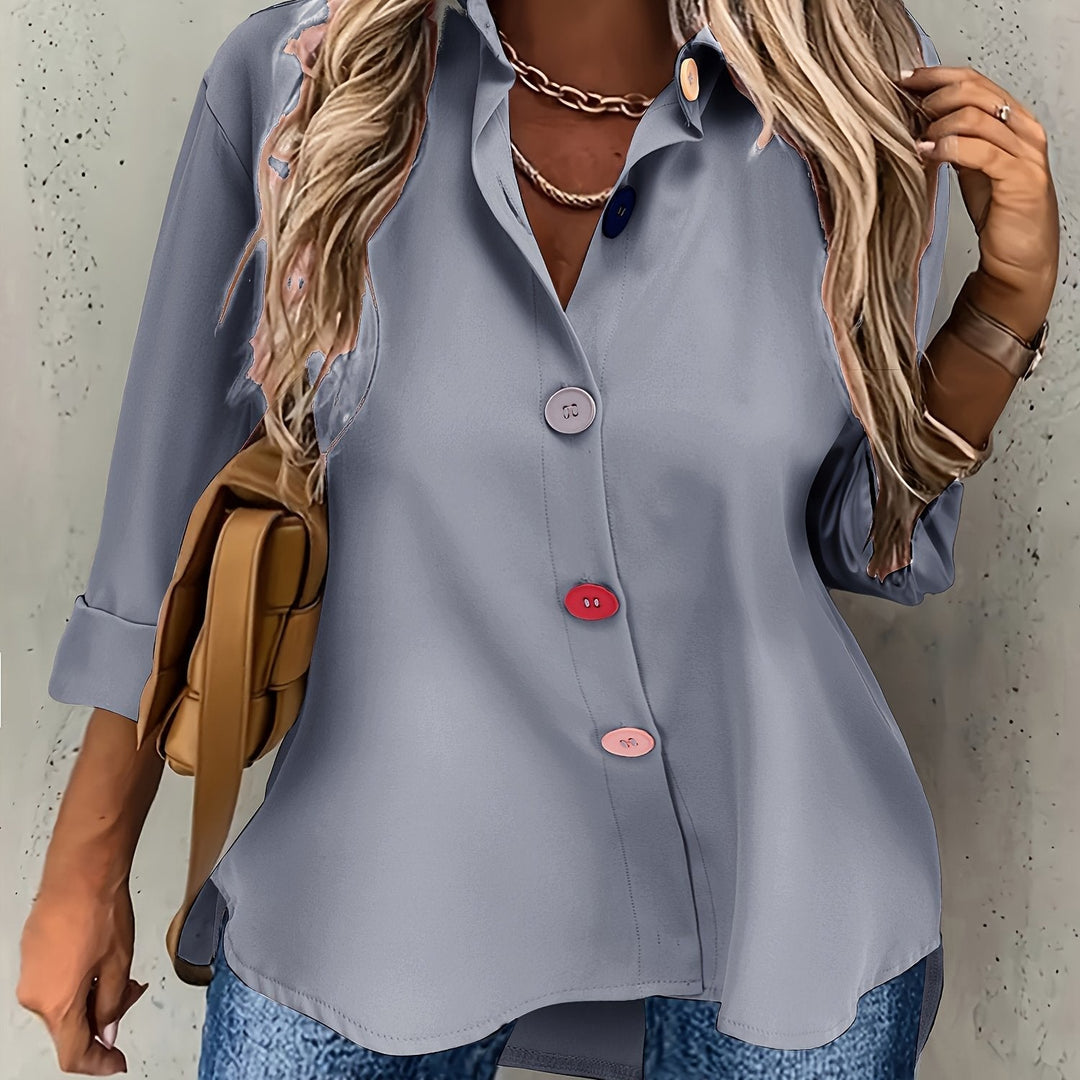 CHIQUE BLOUSE MET KNOPEN VOOR VROUWEN