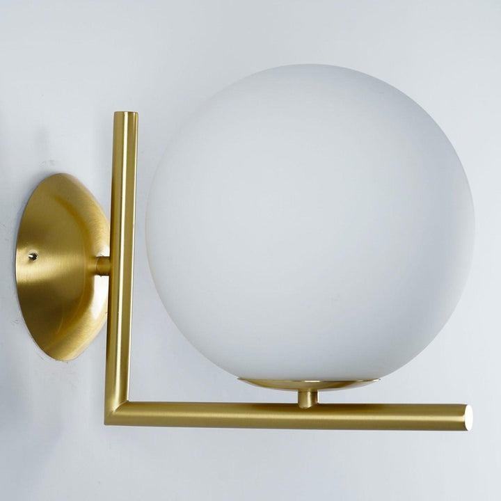 Blown Glass Opal Glass Wall Lamp