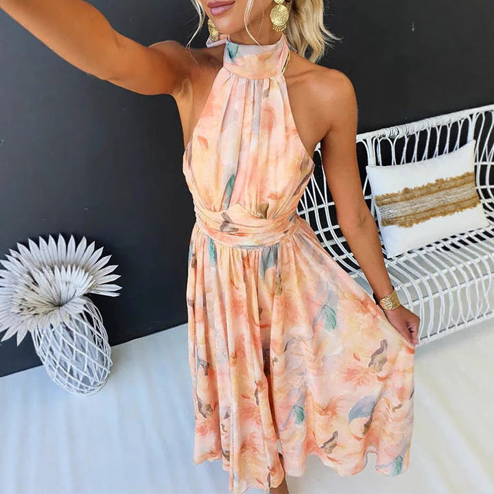 ELEGANTE MAXIJURK MET HALTERNEK VOOR VROUWEN
