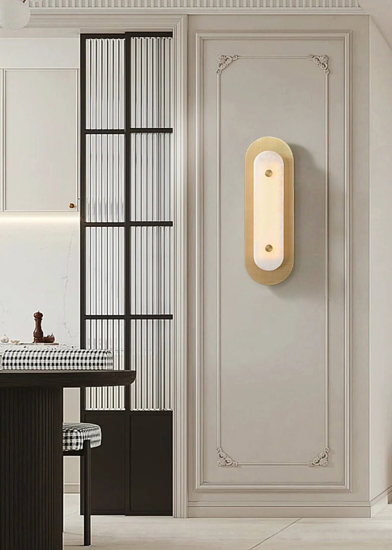 Aurelia Perforated Alabaster Wall Sconce