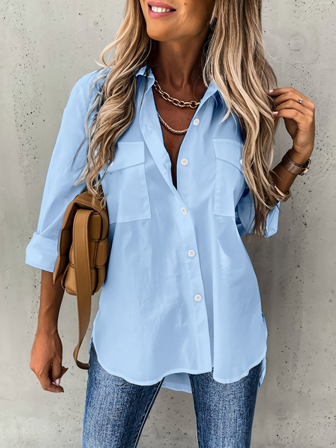 CHIQUE LANGERMIG SHIRT VOOR VROUWEN