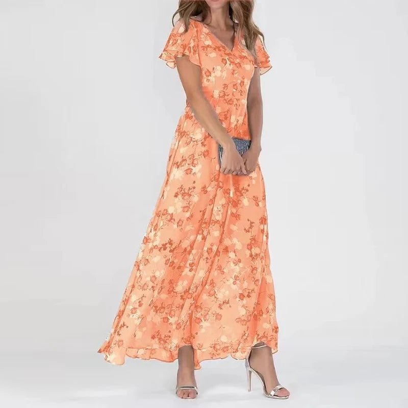 ZOMER BLOEMEN MAXI-JURK VOOR VROUWEN