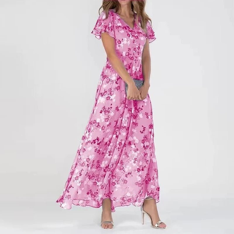 ZOMER BLOEMEN MAXI-JURK VOOR VROUWEN