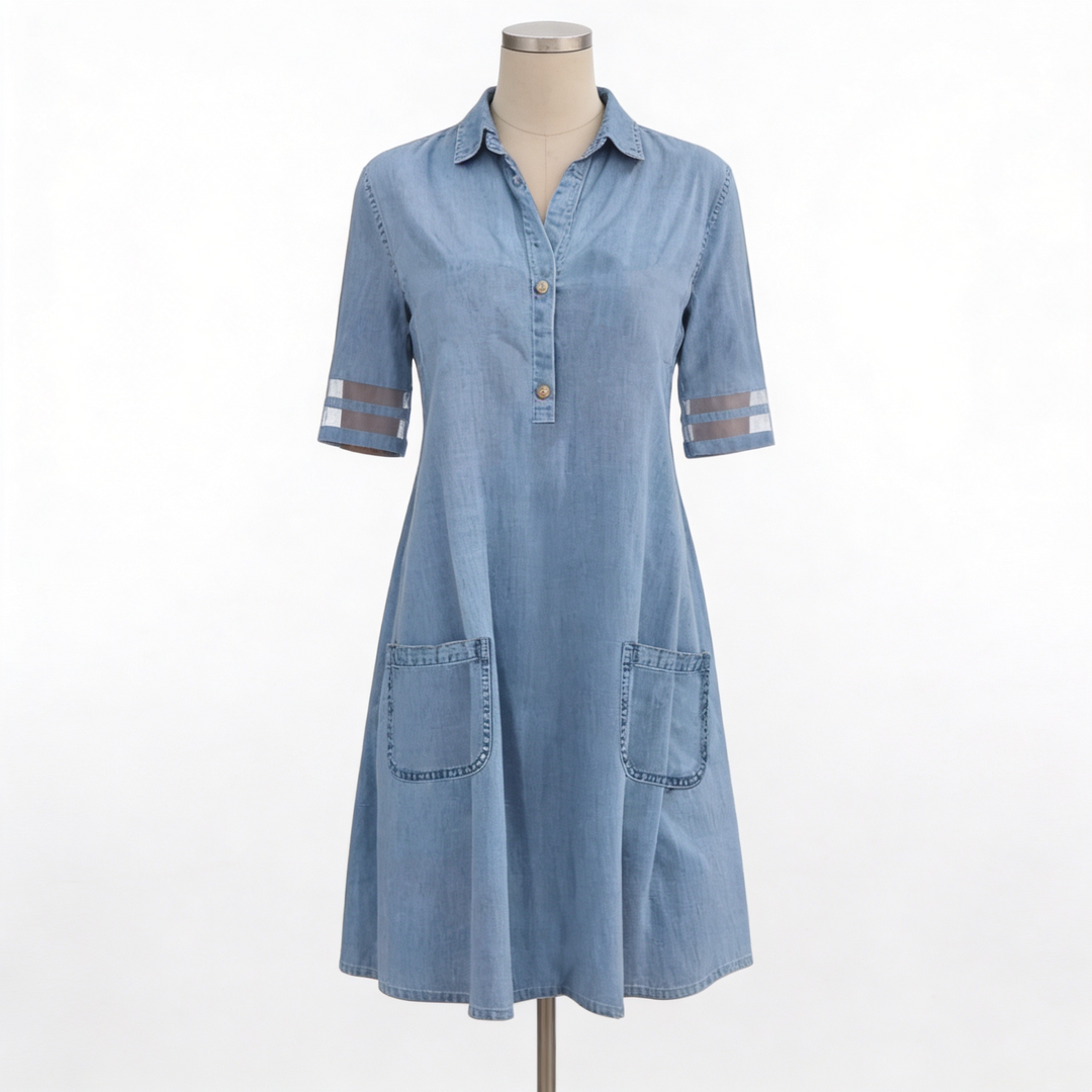 KLASSIEKE DENIM SHIRTDRESS VOOR VROUWEN