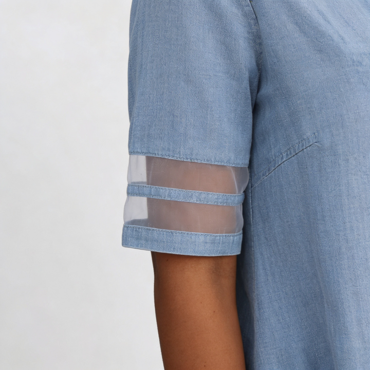KLASSIEKE DENIM SHIRTDRESS VOOR VROUWEN
