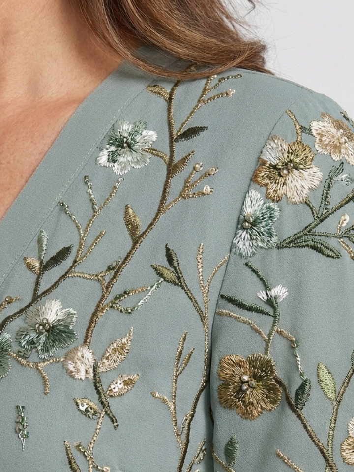 MAXI-JURK MET BLOEMENV-HALS VOOR VROUWEN