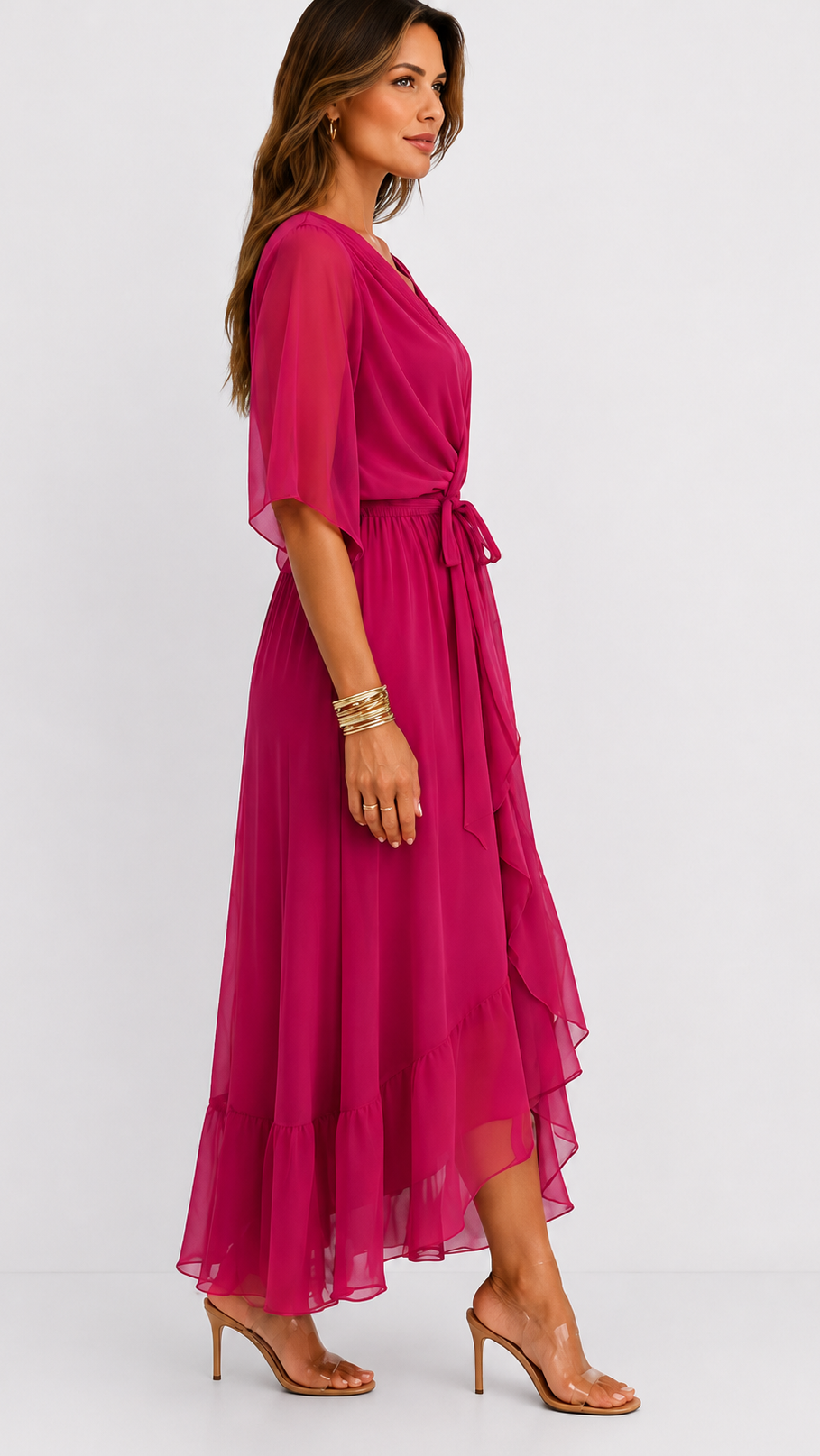 VOUWJURK VAN CHIFFON VOOR VROUWEN