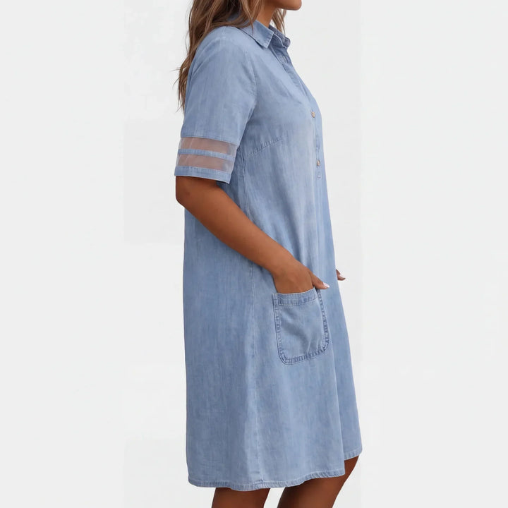KLASSIEKE DENIM SHIRTDRESS VOOR VROUWEN