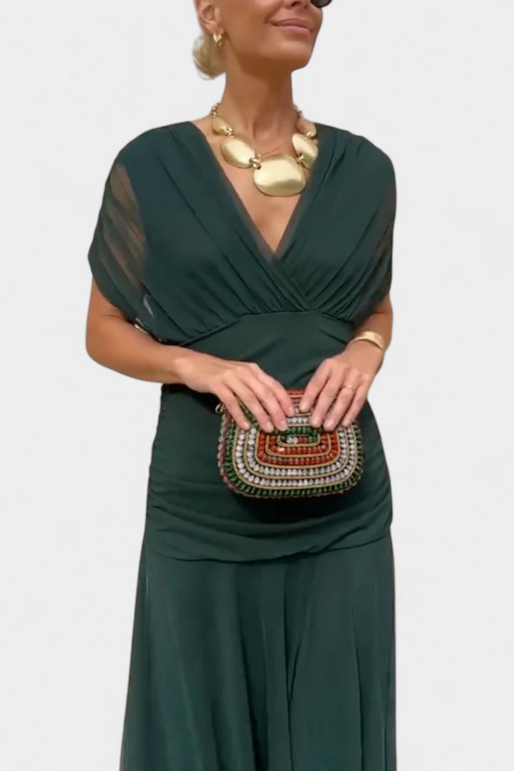 ELEGANTE GEDAPEERDE JURK VOOR VROUWEN