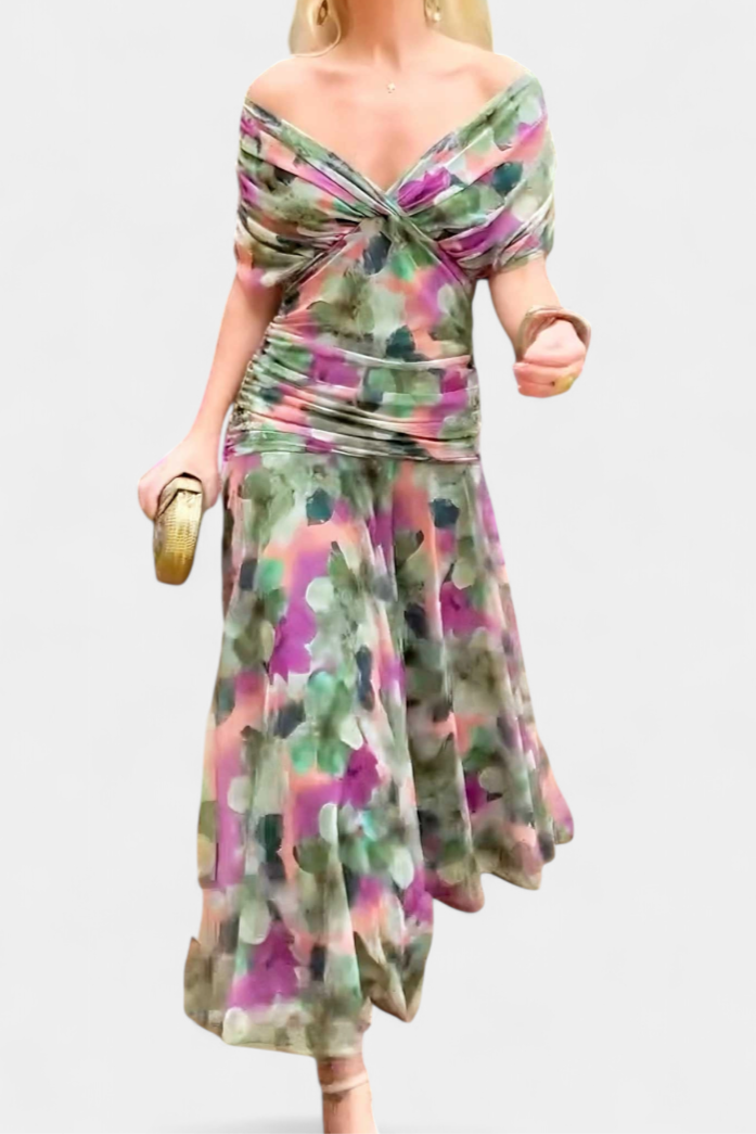 CHIC MAXI JURK MET V-HALS VOOR VROUWEN
