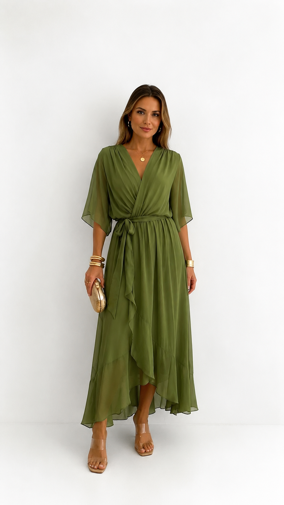 VOUWJURK VAN CHIFFON VOOR VROUWEN