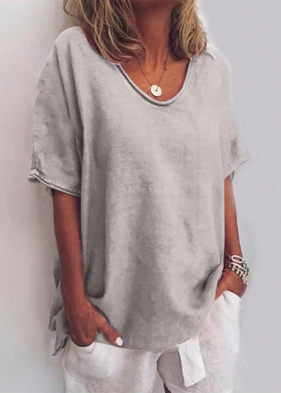 BLOUSE MET RONDE HALS VOOR VROUWEN