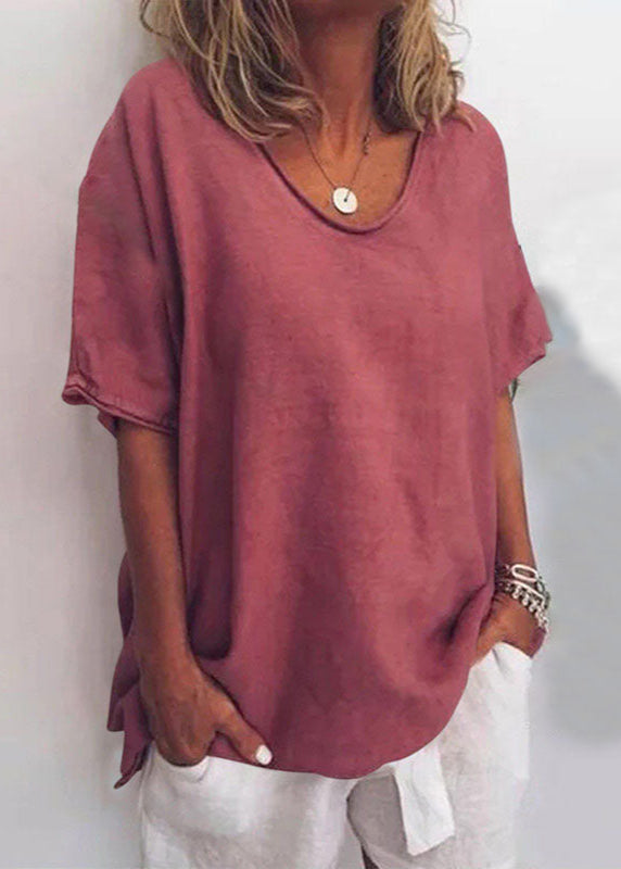 BLOUSE MET RONDE HALS VOOR VROUWEN