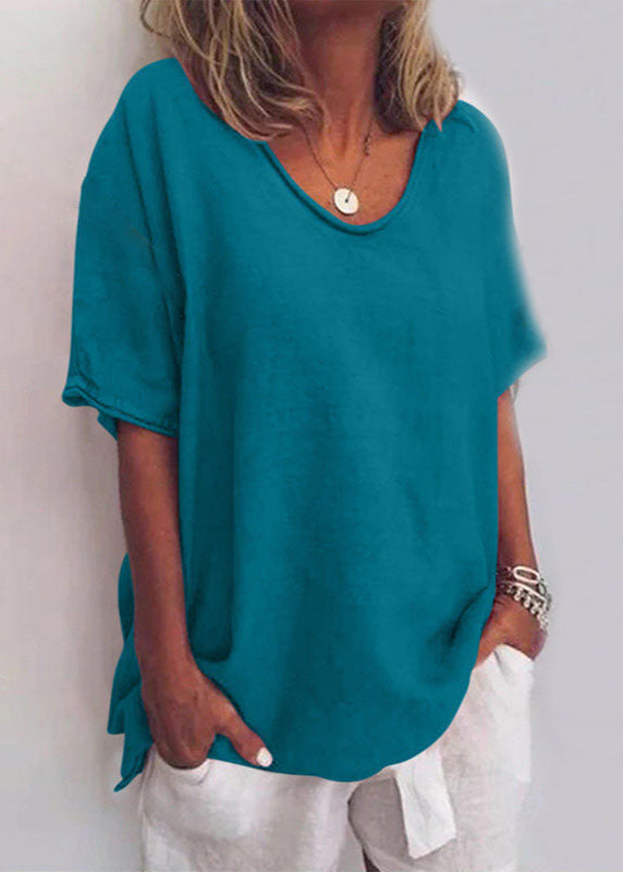 BLOUSE MET RONDE HALS VOOR VROUWEN