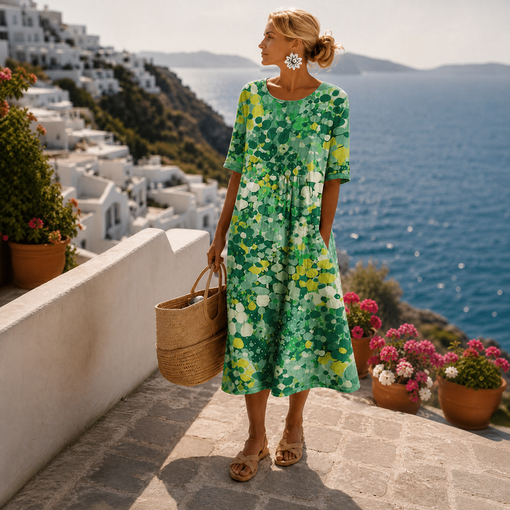 ELEGANTE MIDI BLOEMENJURK VOOR VROUWEN