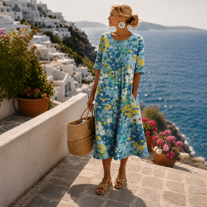 ELEGANTE MIDI BLOEMENJURK VOOR VROUWEN