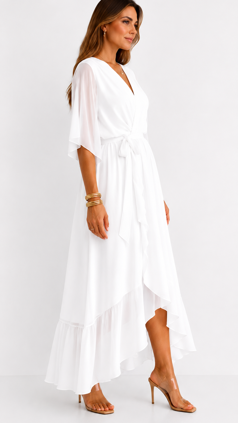 VOUWJURK VAN CHIFFON VOOR VROUWEN