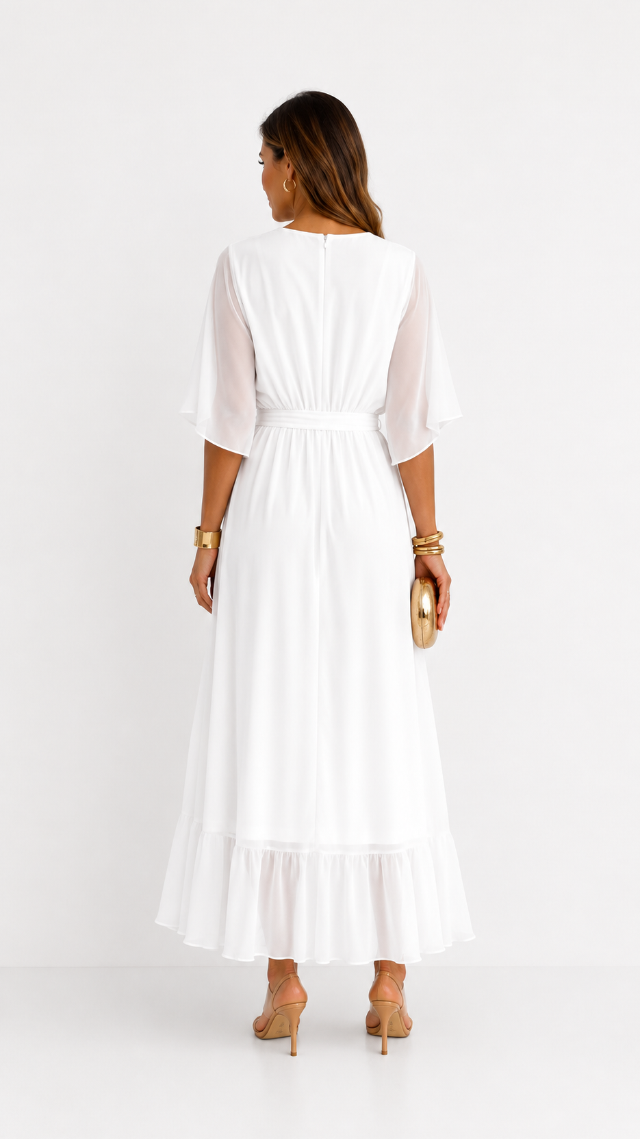 VOUWJURK VAN CHIFFON VOOR VROUWEN