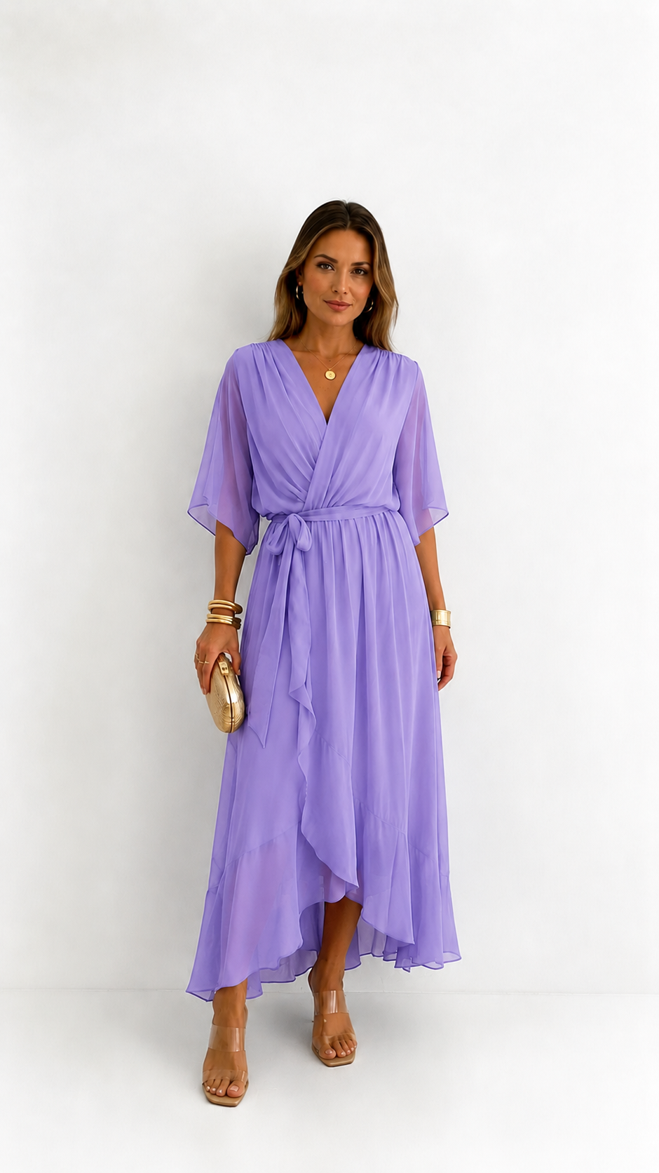 VOUWJURK VAN CHIFFON VOOR VROUWEN