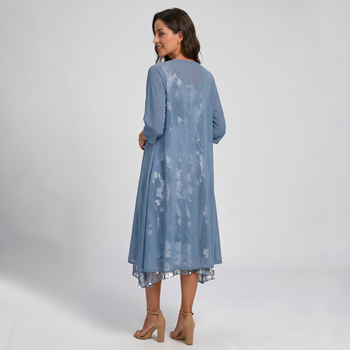 GELAAGD MIDI-JURK VOOR VROUWEN
